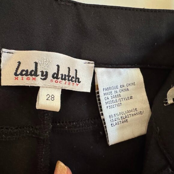 Lady Dutch High Society Black Skinny Pants - Size 28 - Picture 3 of 3